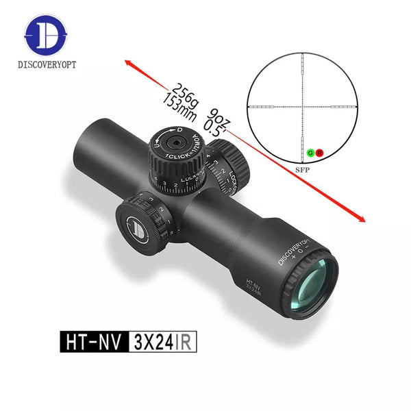 NEW Discovery HT-NV 3X24IR 30mm Tube Dia, Ultra-short riflescope(15CM)COMPACT