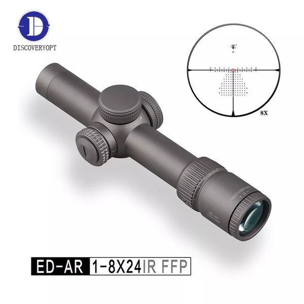 NEW Discovery ED 1-8X24IR Illuminated BDC Reticle Crossbow Riflescope,tube 34mm