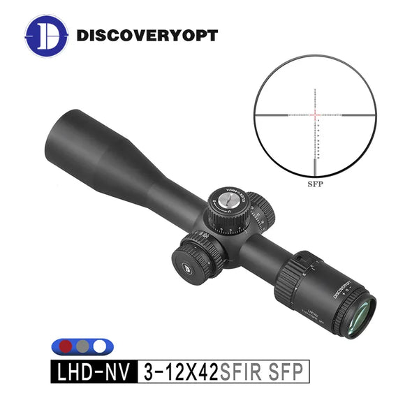 NEW 2023 DISCOVERY LHD-NV 3-12X42SFIR SFP Riflescope Side Focus, 30mm Tube Dia.