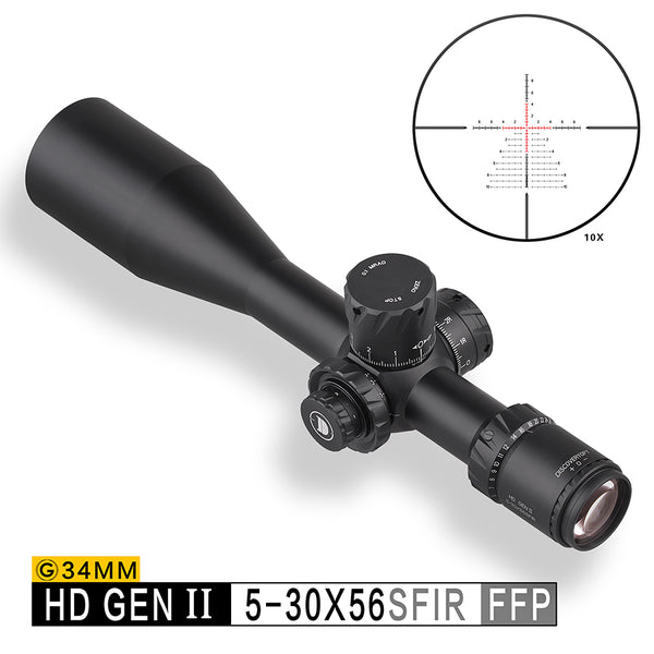 NEW DISCOVERY HD-GEN2 5-30X56SFIR ZERO STOP Riflescope Side Focus, 34mm Tube Dia
