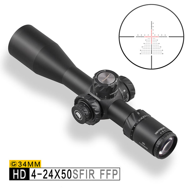 NEW DISCOVERY HD 4-24X50SFIR FFP Professional Tactical Side Focus Riflescope,tube34mm