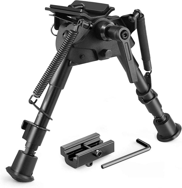 DISCOVERY 6-9 inches Swivel Bipod Adjustable,Spring Return+20mm Adapter