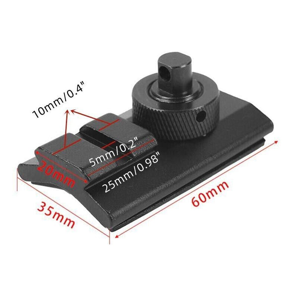 20mm Bipod Adapter to Convert Swivel Stud into 1-Slot for Bipod Installation