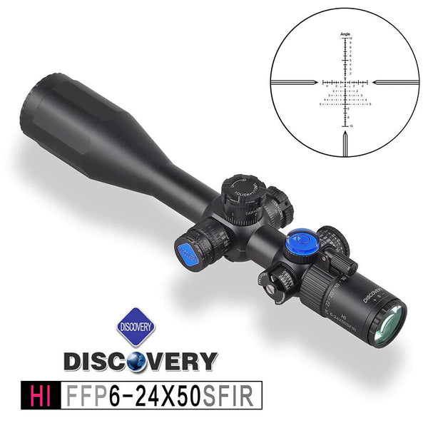 DISCOVERY Hi 6-24X50 SFIR FFP Illuminated,Angle Meter Level Indicator ,Hunting Riflescope.