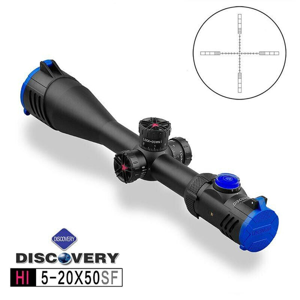 DISCOVERY HI 5-20X50SF Hunting Optical Riflescope Sights Mil Dot Reticle 30MM One Tube.