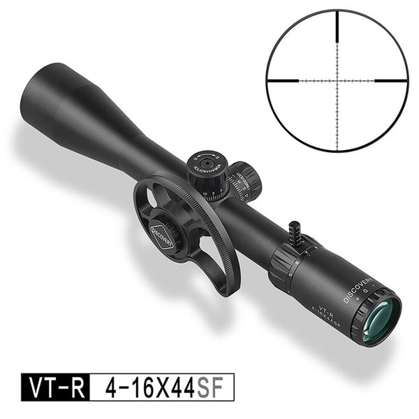 NEW Discovery VT-R 4-16X44 SF Riflescope Mil Dot Side Parallax Wheel Hunting.