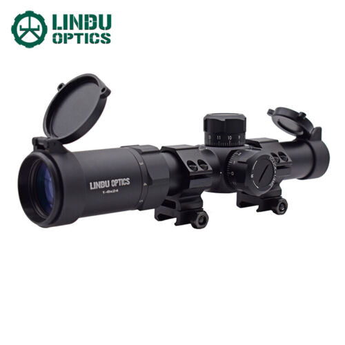 LINDU OPTICS 1-6x24 SFP IR Tactical Air Soft, Fast focus eyepiece,Hunting,Sport.